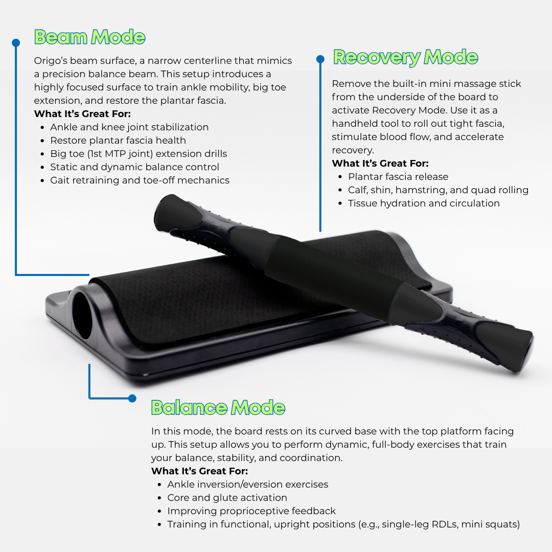 Origo Board - Rebuild strong ankles, release foot tension and improve balance